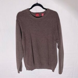 Vintage Arrow USA 1851 Brown Cotton Blend Knit Crew Neck Sweater XL